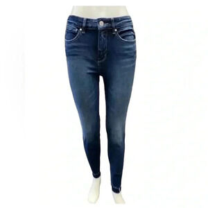 Bootlegger Skinny Fit Raw Hem  Dark Wash Jeans Size 27